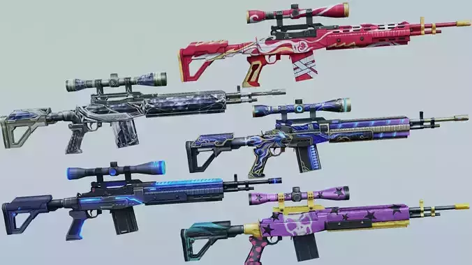 M21A5 Rifle Game Weapon 5x