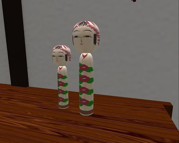 Kokeshi doll Free 3D model