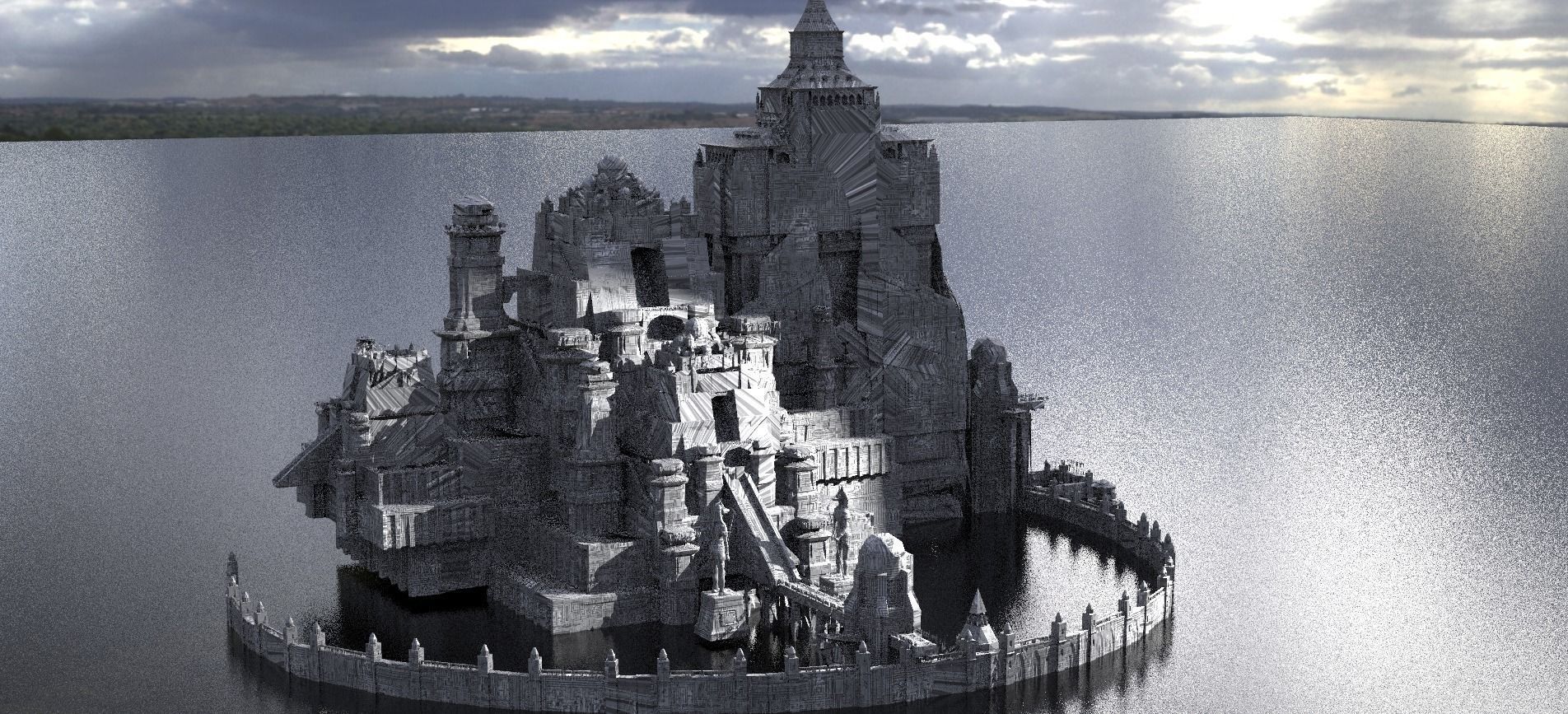 Ancient Ringed City Kit bash 3D model_1