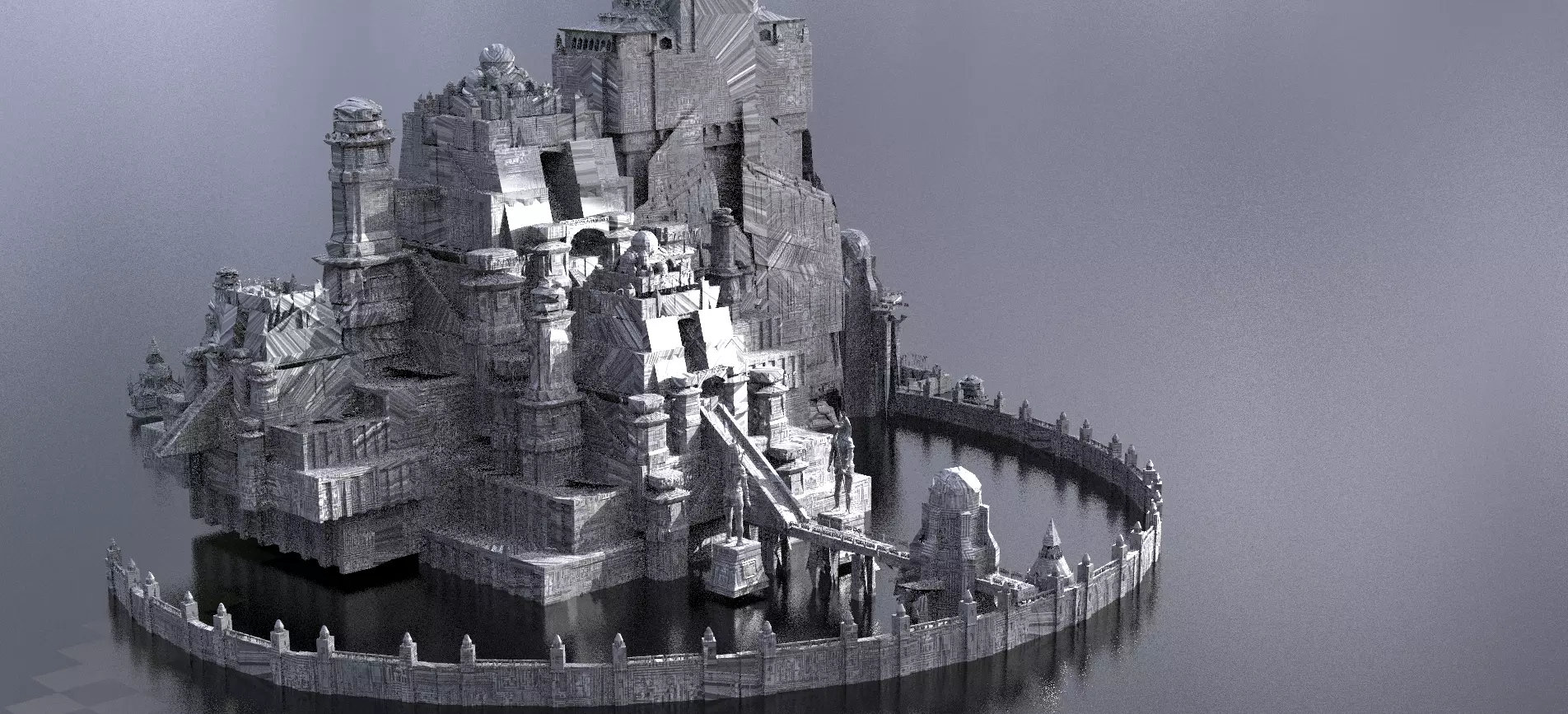 Ancient Ringed City Kit bash 3D model_0