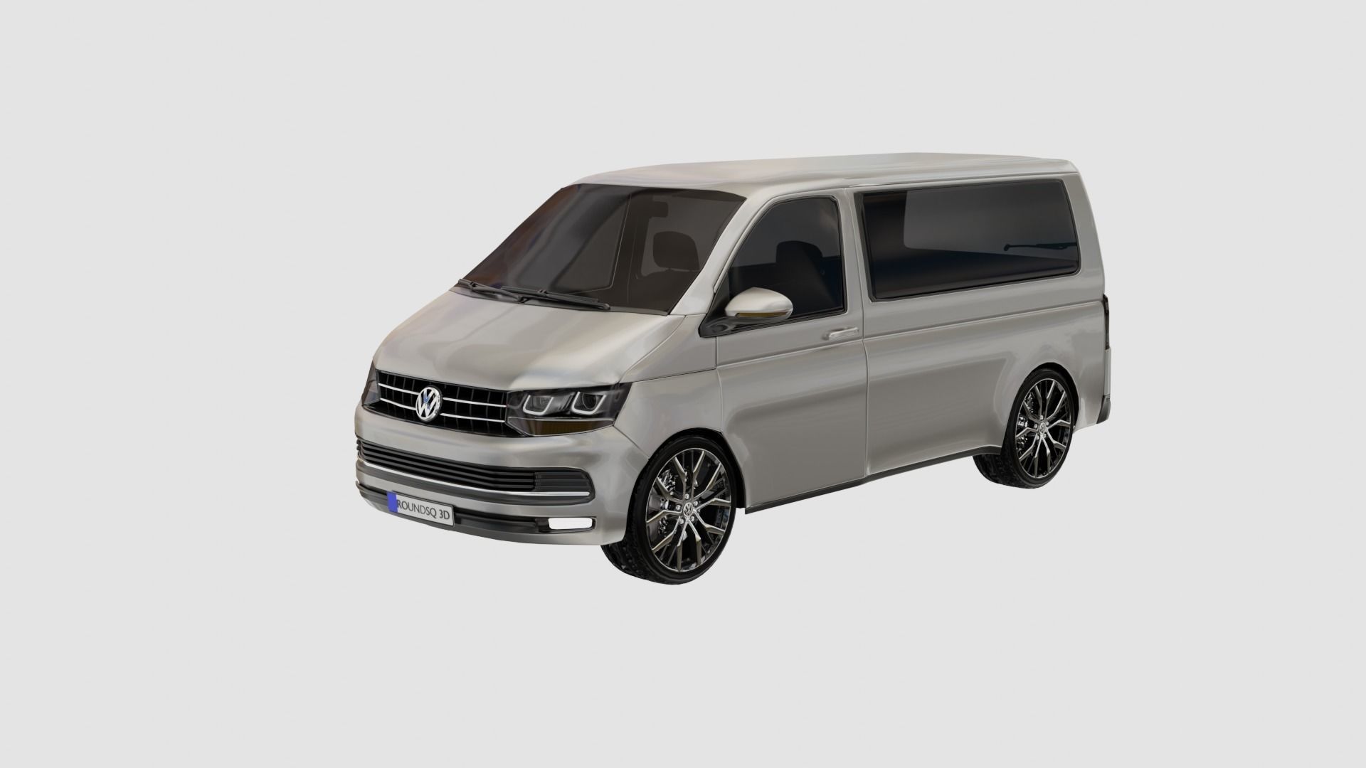 Volkswagen Transporter T6 Low-poly 3D model_1