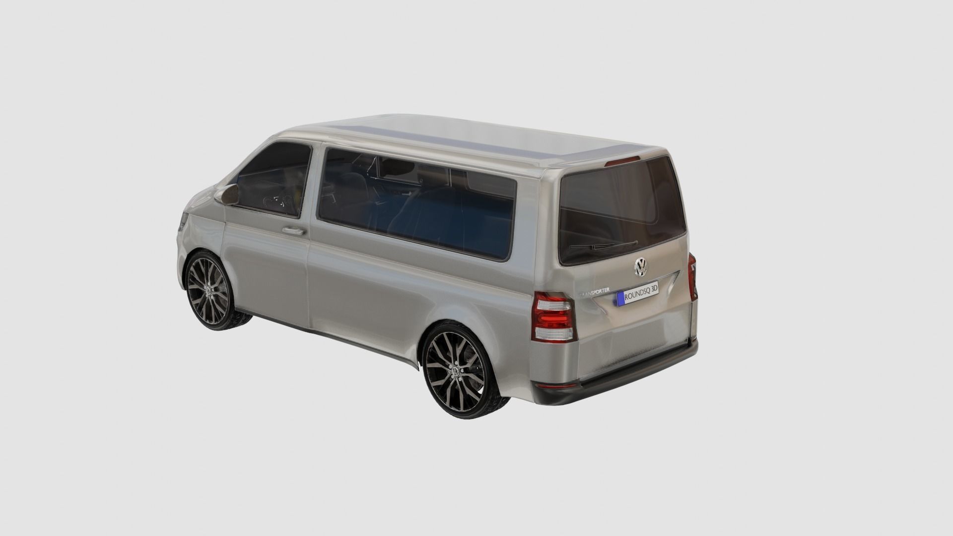 Volkswagen Transporter T6 Low-poly 3D model_9
