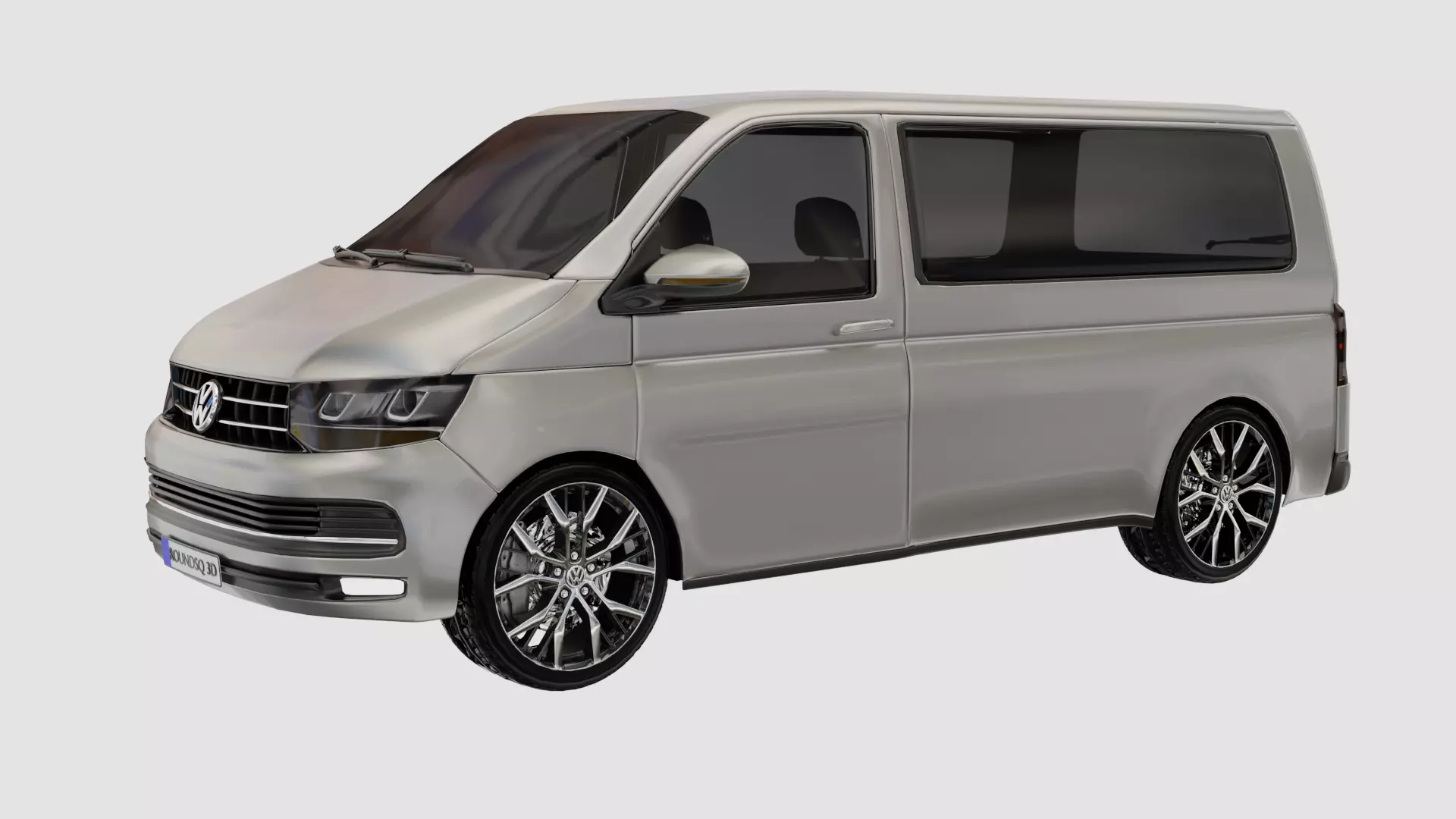 Volkswagen Transporter T6 Low-poly 3D model_0