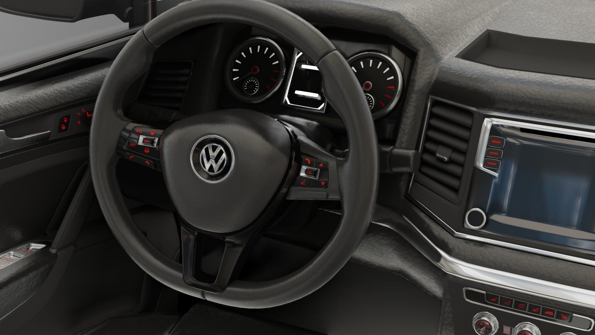 Volkswagen Transporter T6 Low-poly 3D model_4