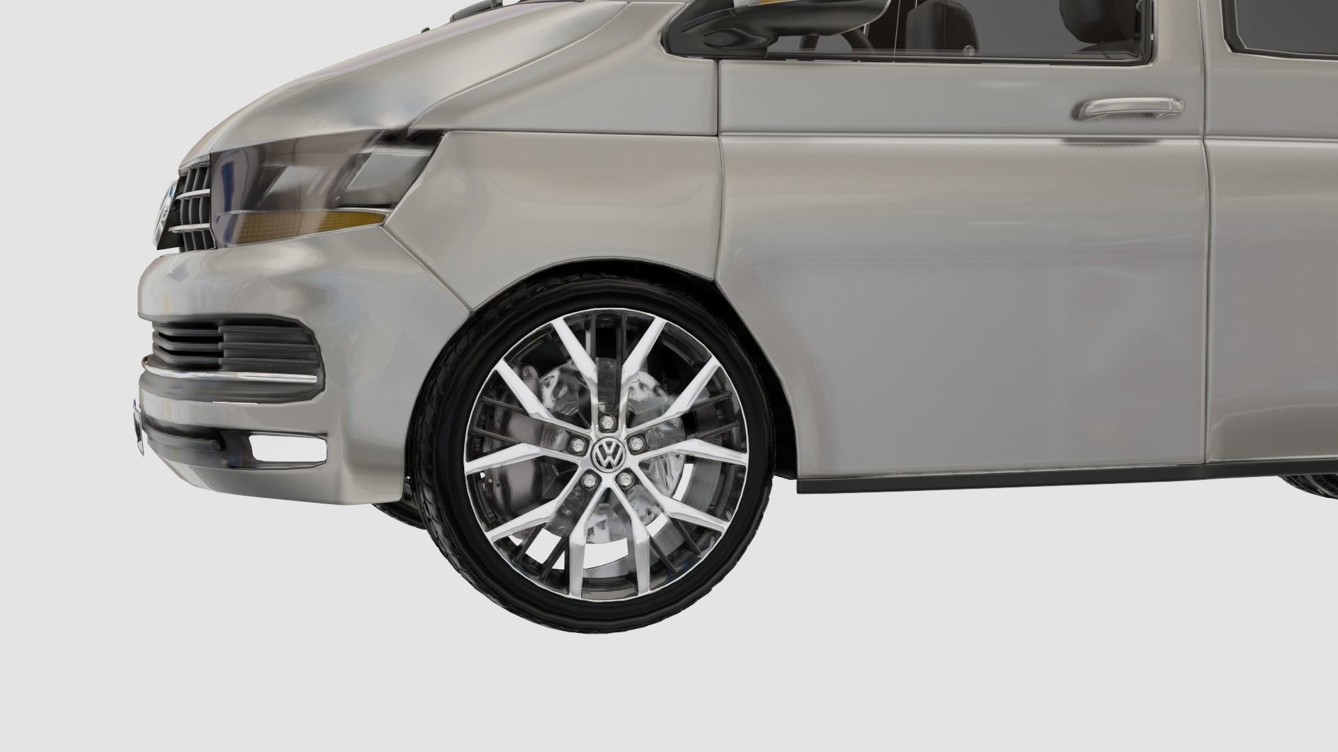 Volkswagen Transporter T6 Low-poly 3D model_15