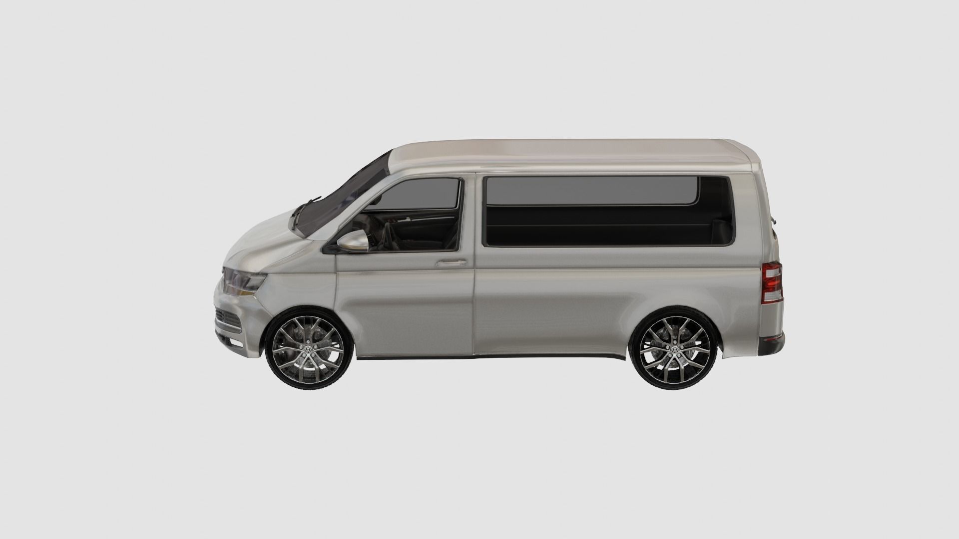 Volkswagen Transporter T6 Low-poly 3D model_2