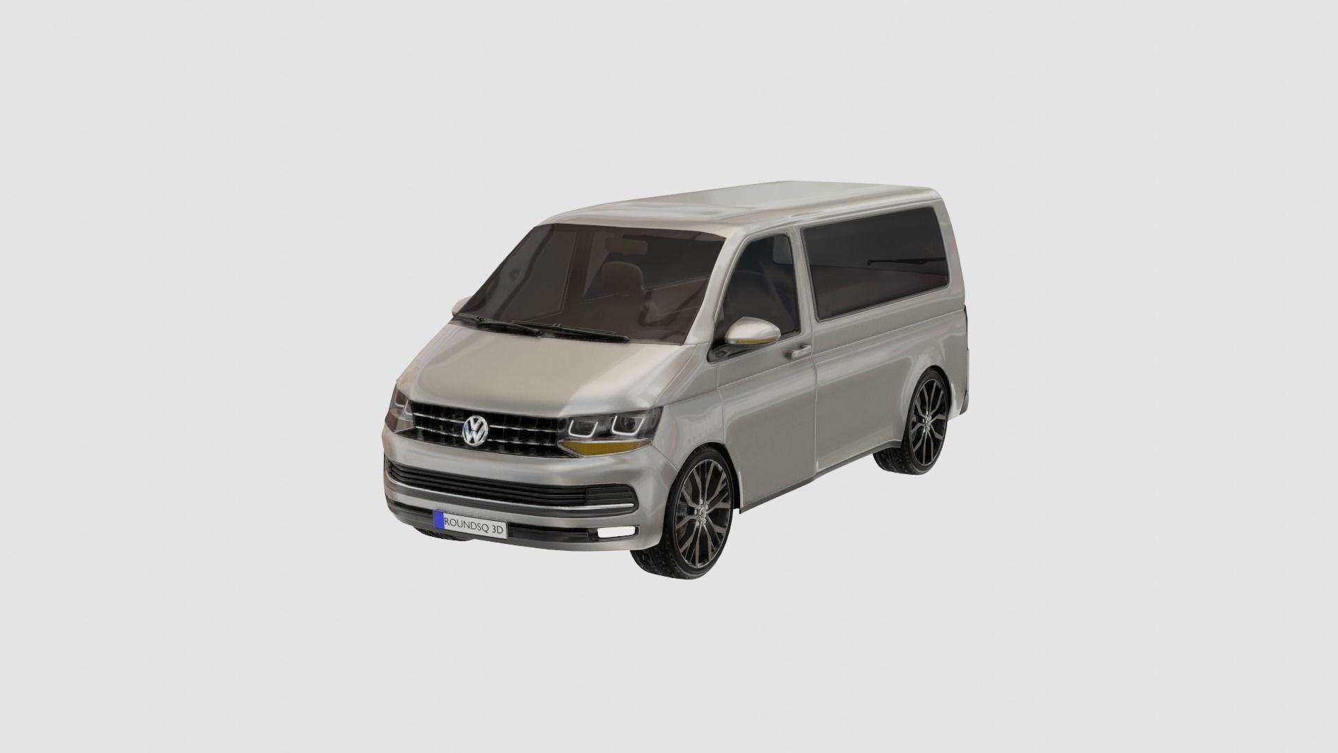 Volkswagen Transporter T6 Low-poly 3D model_7