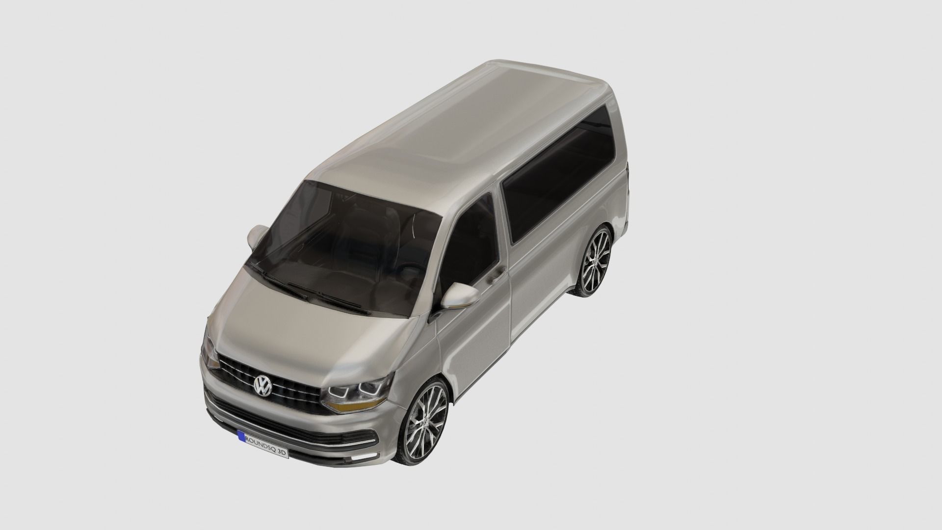 Volkswagen Transporter T6 Low-poly 3D model_3