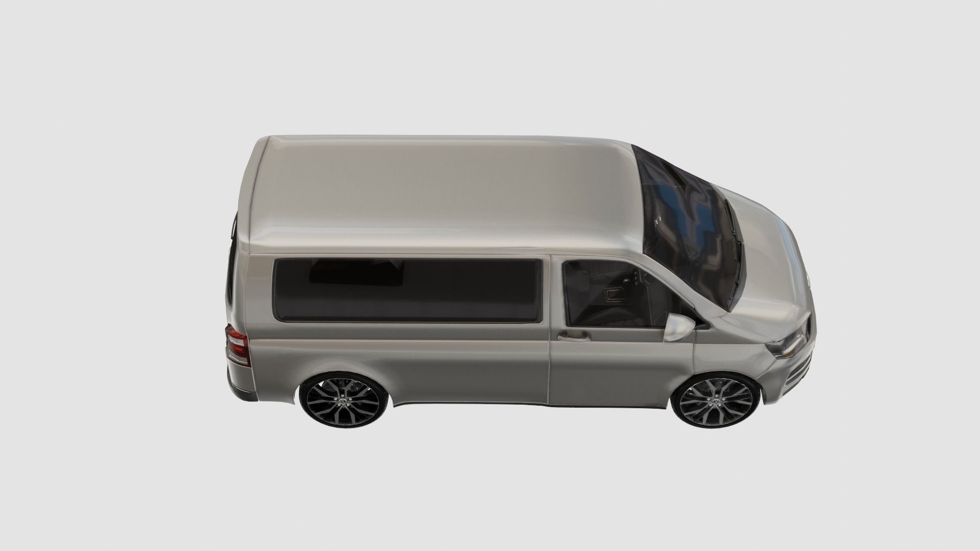 Volkswagen Transporter T6 Low-poly 3D model_10