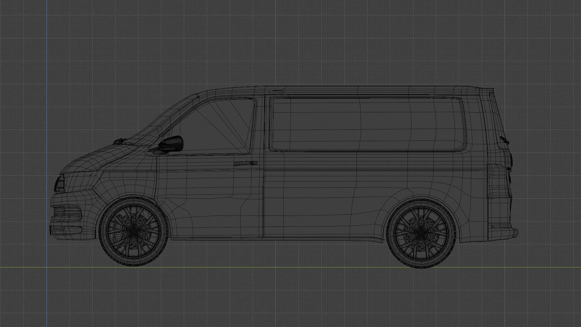 Volkswagen Transporter T6 Low-poly 3D model_20