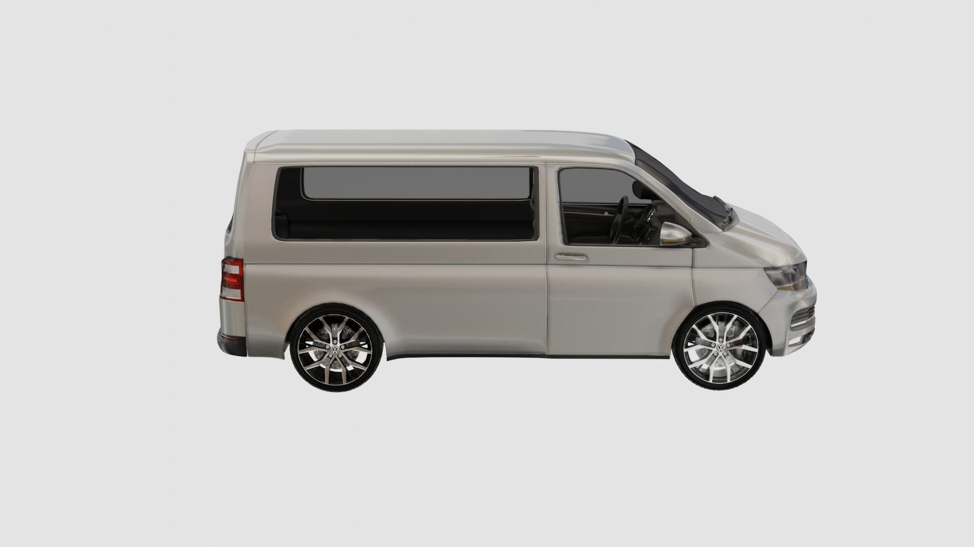 Volkswagen Transporter T6 Low-poly 3D model_11