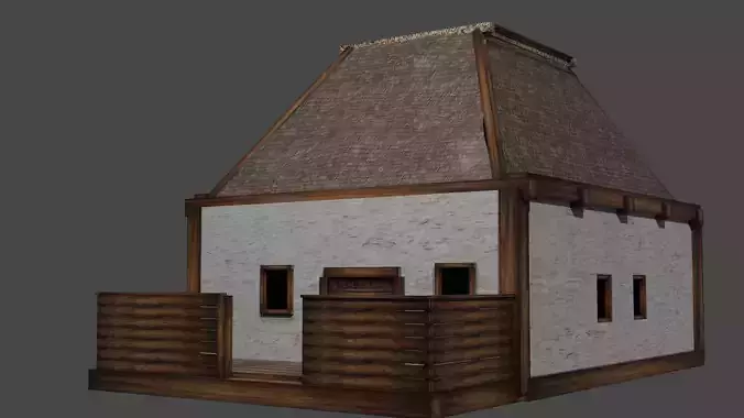 Romaniain Traditional home low-Poly