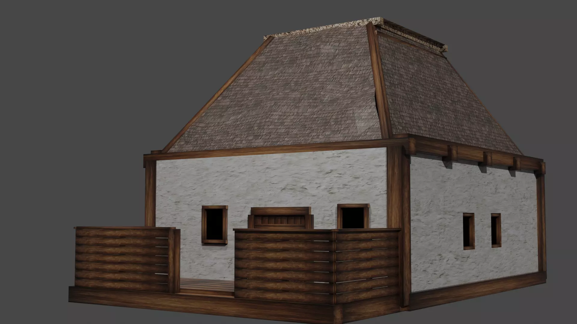 Romaniain Traditional home low-Poly Free 3D model