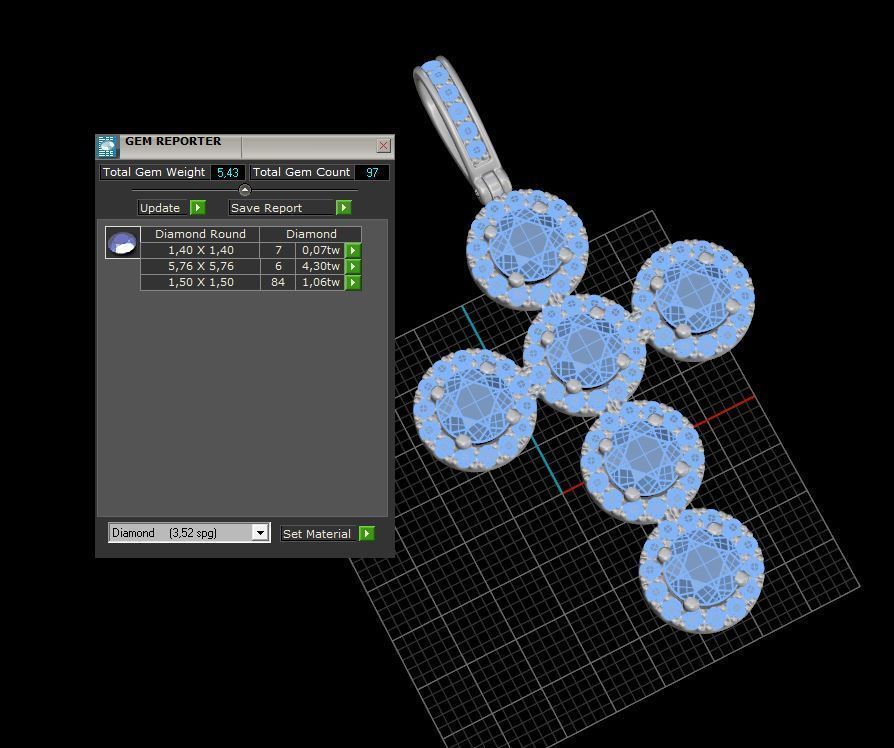 cross necklace 3D print model_5