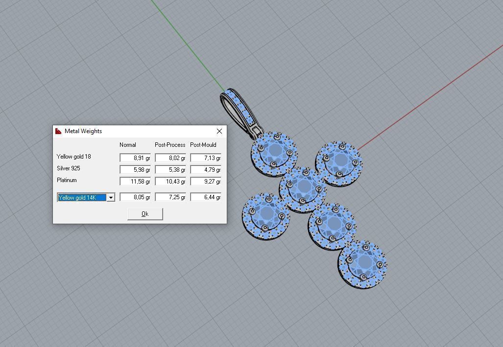 cross necklace 3D print model_7