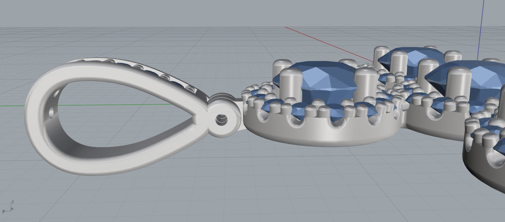 cross necklace 3D print model_12