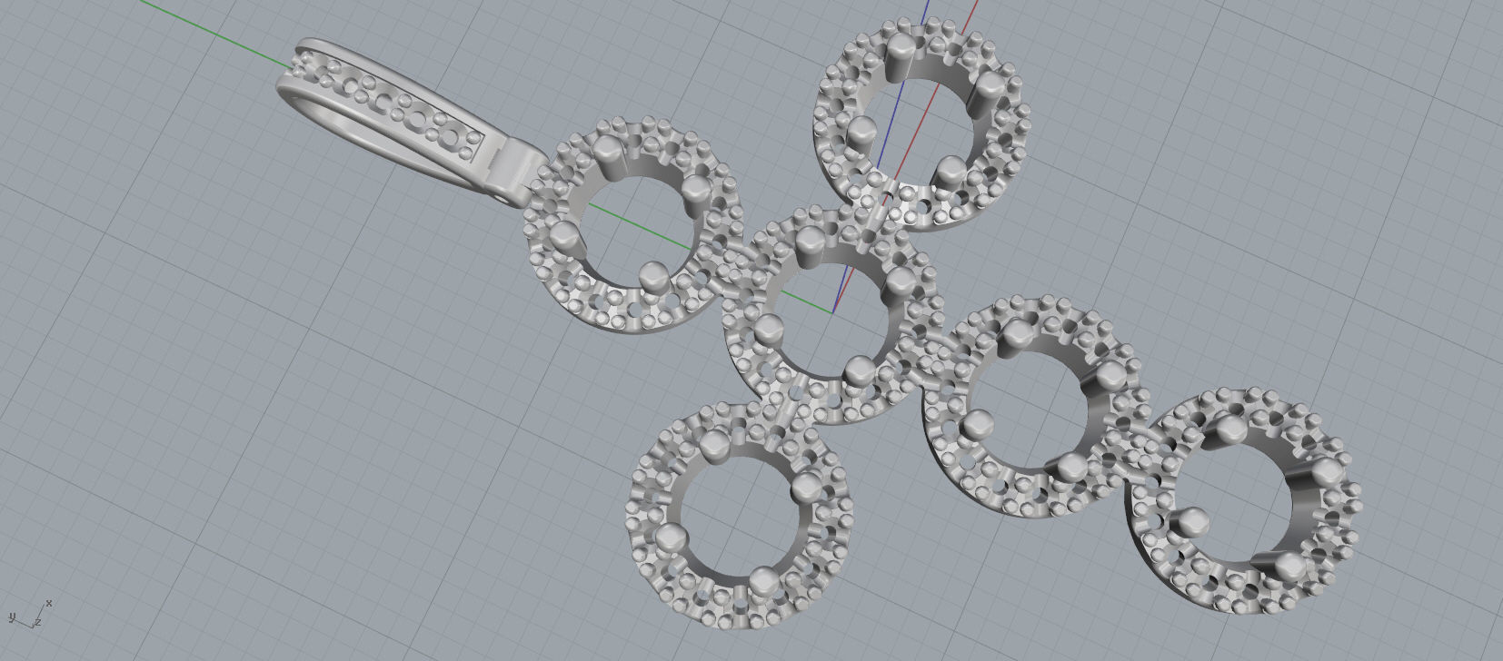 cross necklace 3D print model_8