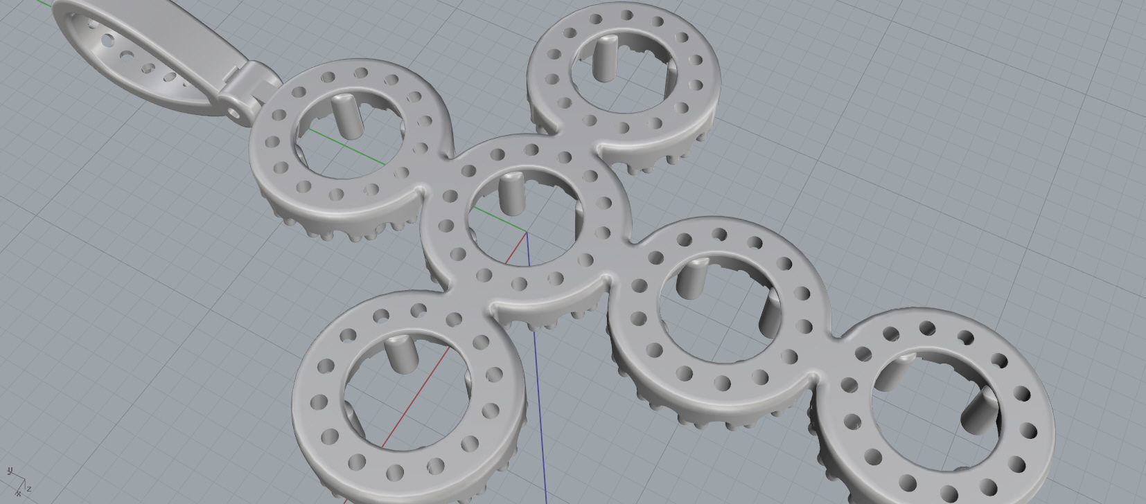 cross necklace 3D print model_14