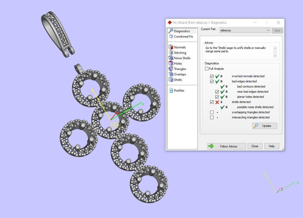 cross necklace 3D print model_6