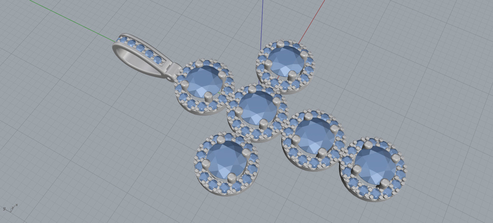cross necklace 3D print model_10