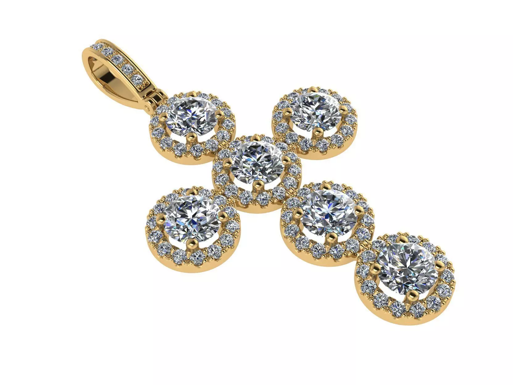 cross necklace 3D print model_0