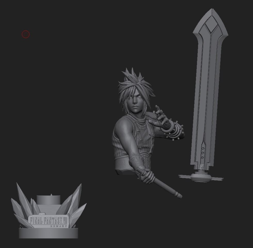 Cloud Strife TORSO Final Fantasy VII REMAKE 3D PRINT MODEL 3D 3D print model_2