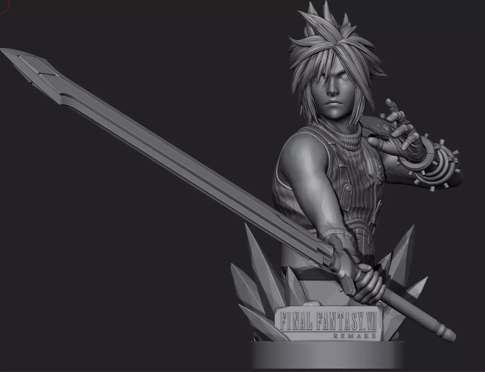 Cloud Strife TORSO Final Fantasy VII REMAKE 3D PRINT MODEL 3D 3D print model_0