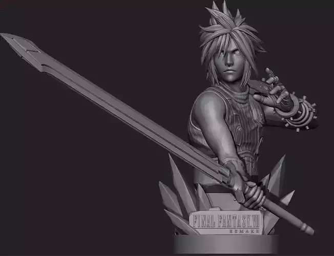 Cloud Strife TORSO Final Fantasy VII REMAKE 3D PRINT MODEL 3D 3D print model