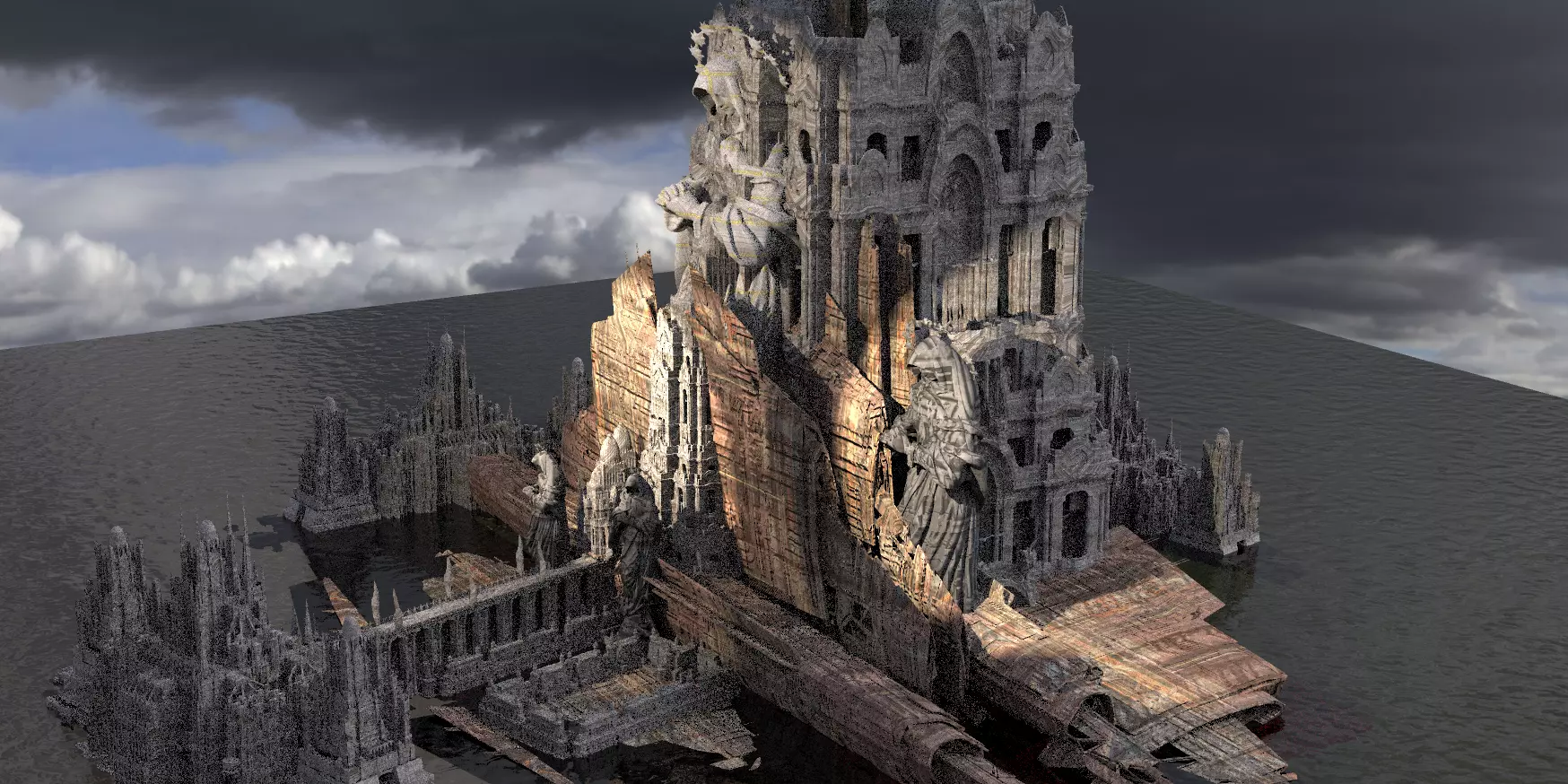 Drake Race Underground Ancient City 3D model_0