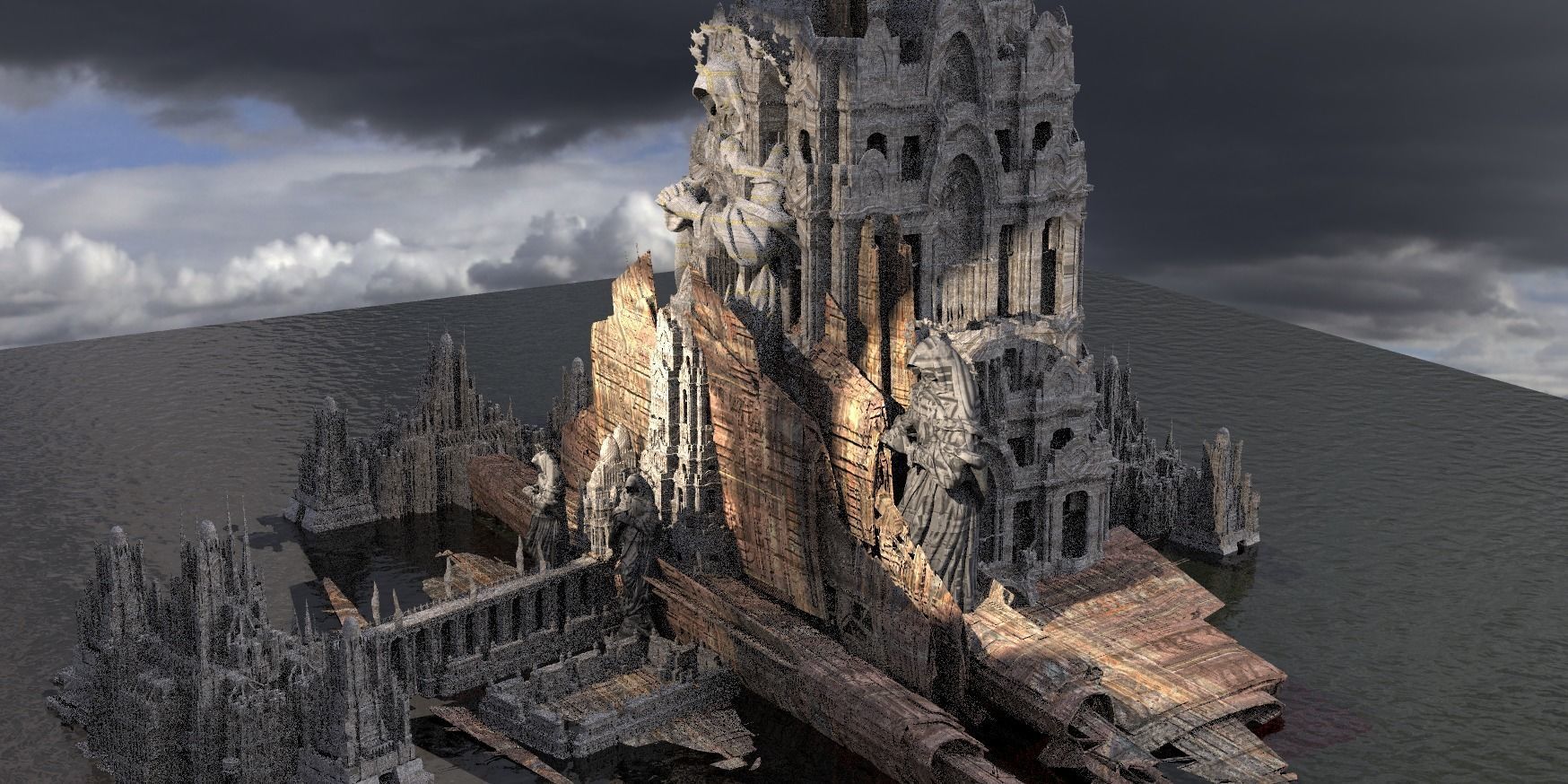 Drake Race Underground Ancient City 3D model_3