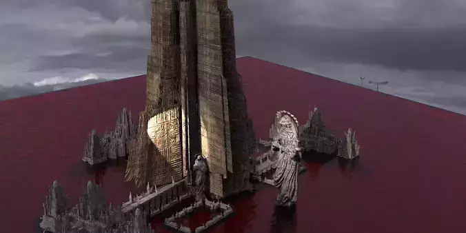 Dark Tower Glyphs Ancient Kit bash 3D model