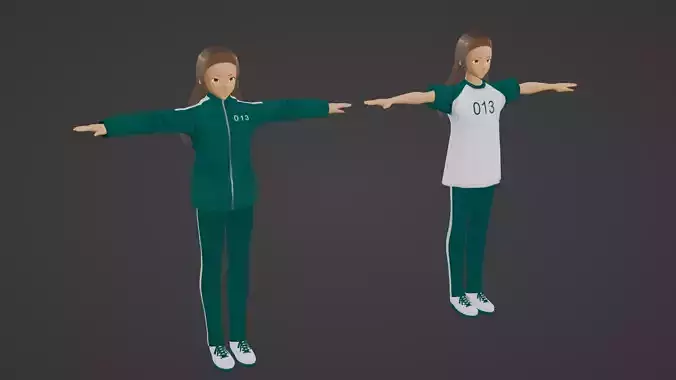 Squid Game - Player Low-poly 3D model