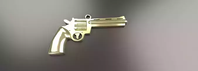 Revolver Pendant Gold Silver Platinum Luxury Jewelry