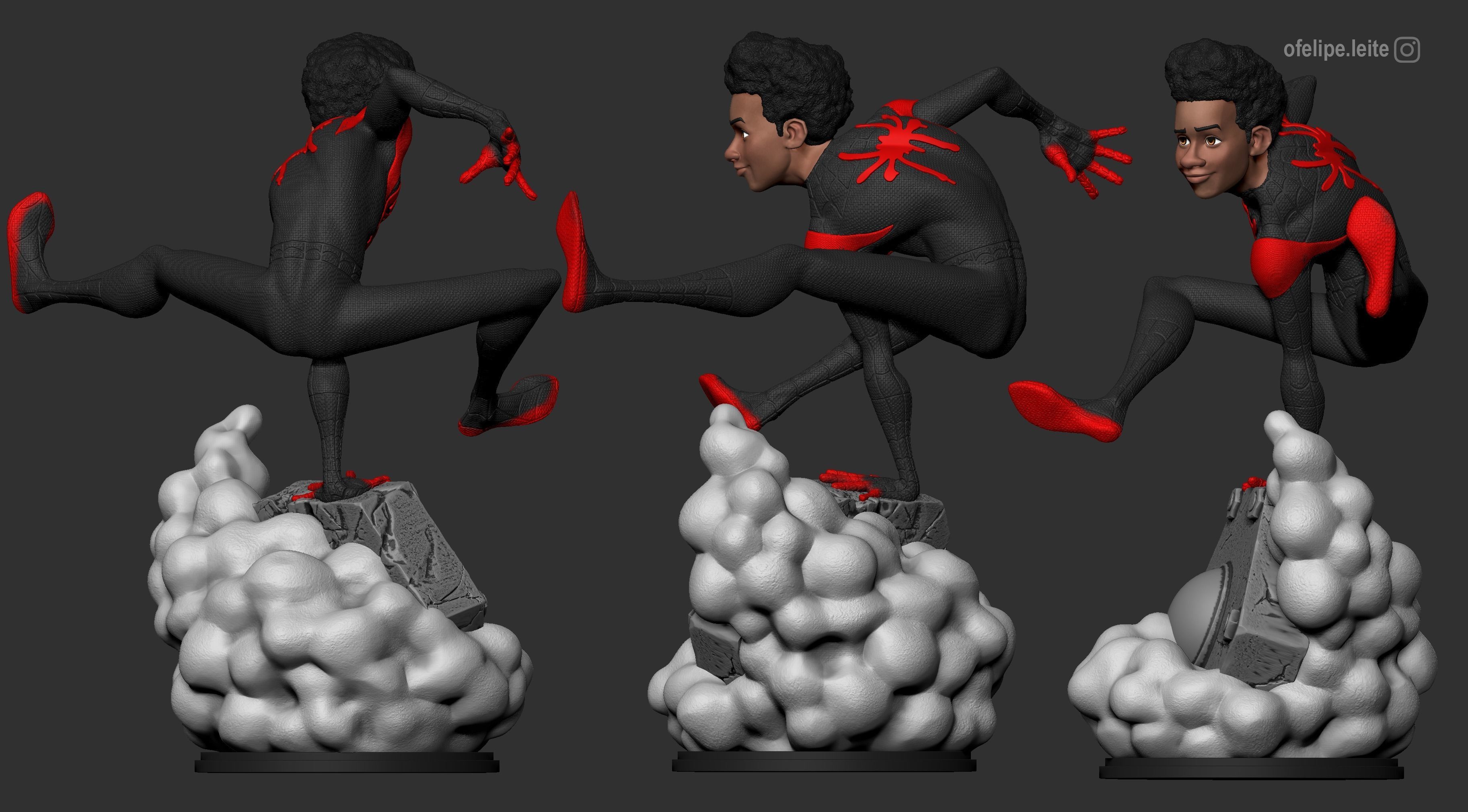 Miles Morales Spider-Man Into the Spider-Verse 3D print model_5