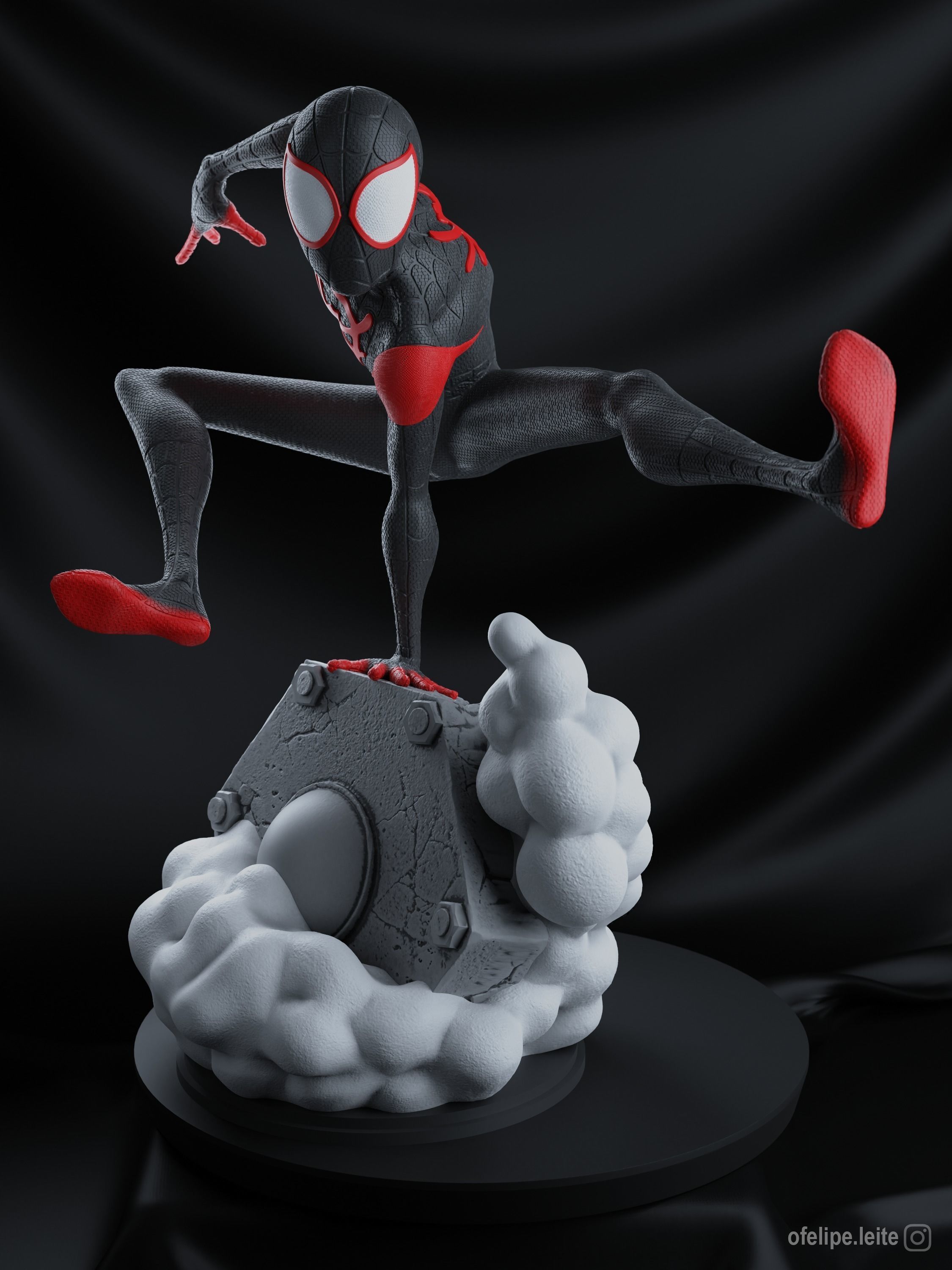 Miles Morales Spider-Man Into the Spider-Verse 3D print model_1