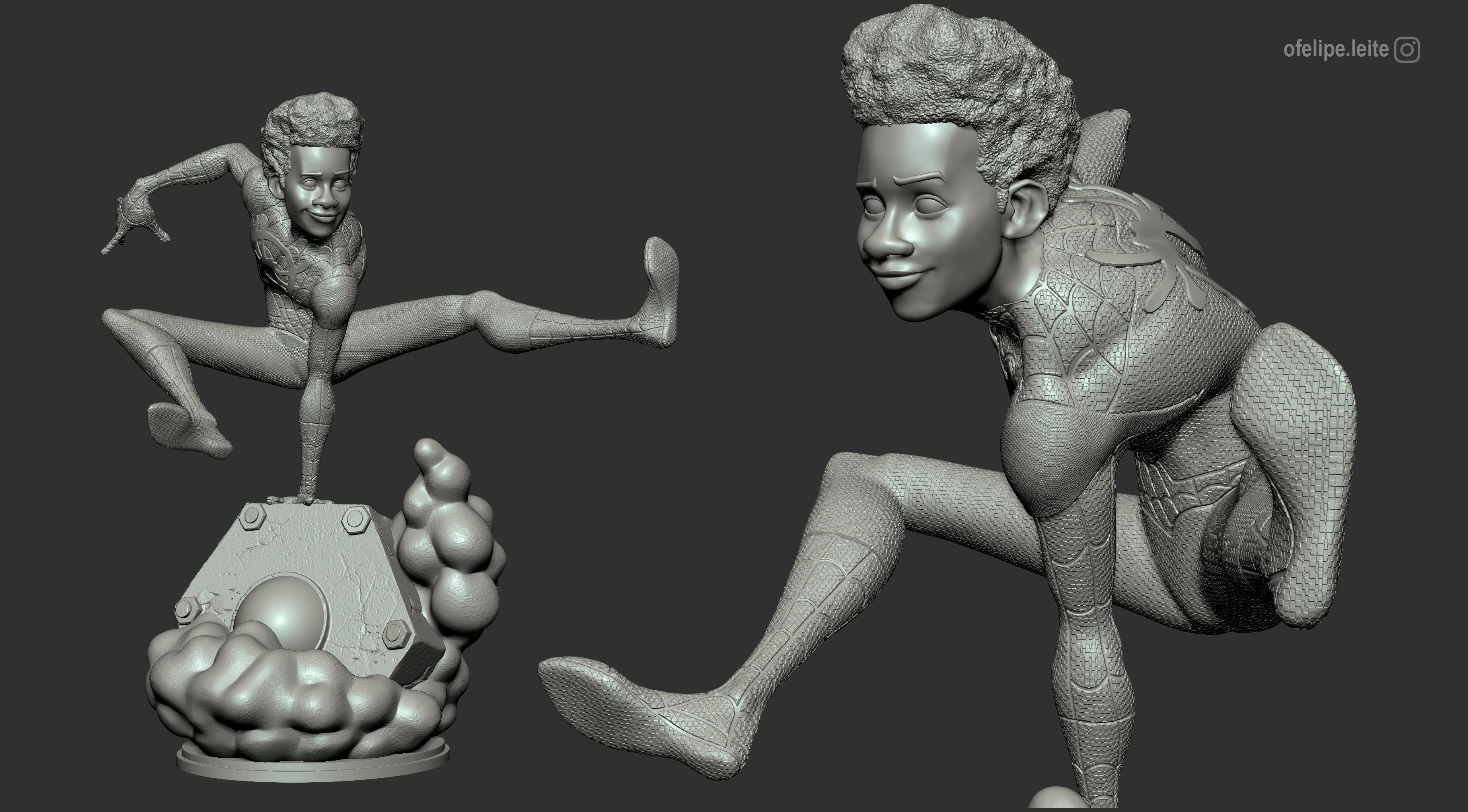 Miles Morales Spider-Man Into the Spider-Verse 3D print model_8