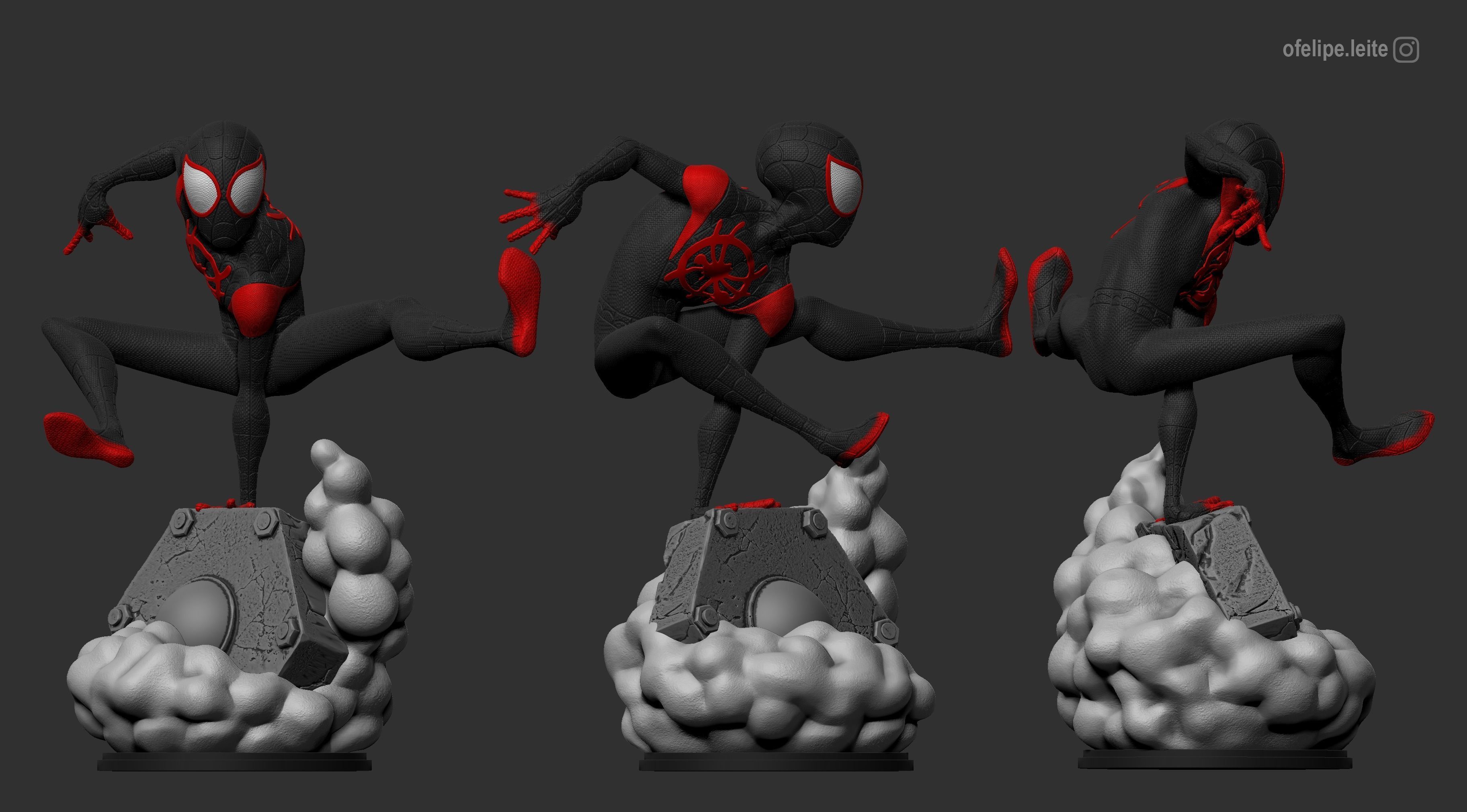 Miles Morales Spider-Man Into the Spider-Verse 3D print model_6