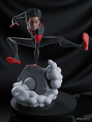 Miles Morales Spider-Man Into the Spider-Verse 3D print model