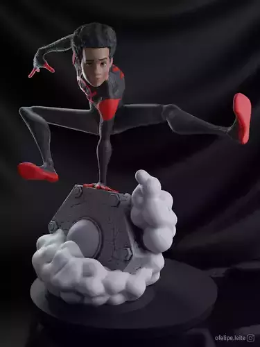 Miles Morales Spider-Man Into the Spider-Verse 3D print model