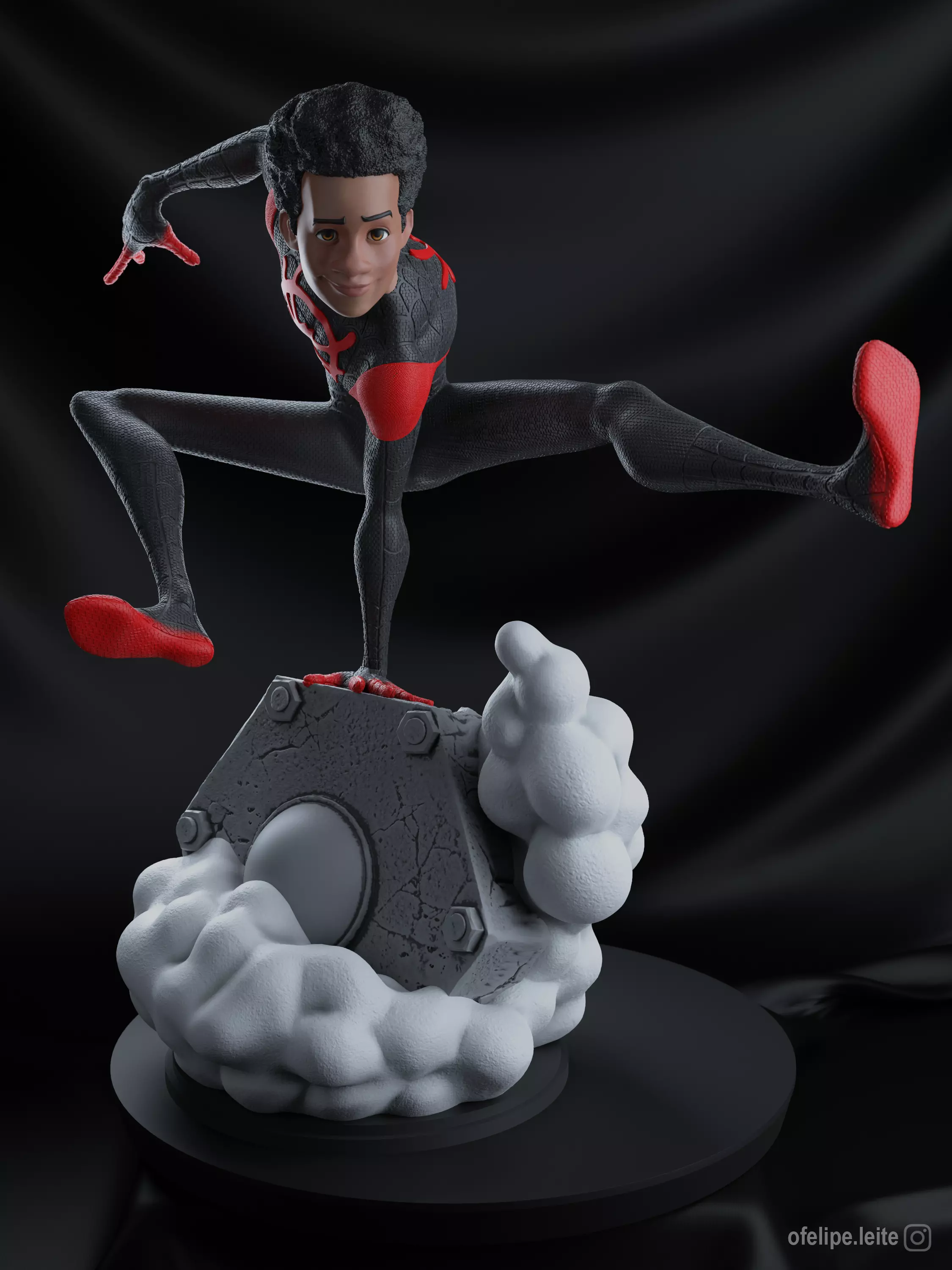 Miles Morales Spider-Man Into the Spider-Verse 3D print model_0