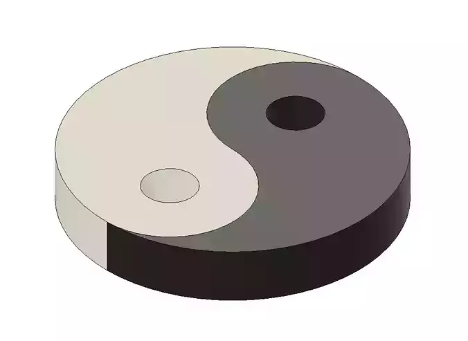 Yin-Yang yin yang symbol Free 3D print model