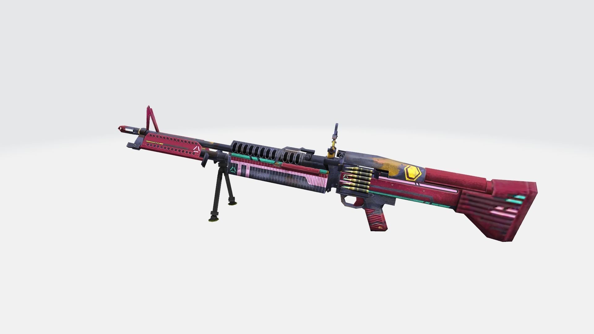 M60 Rifle Game Weapon 18x 3D model_41