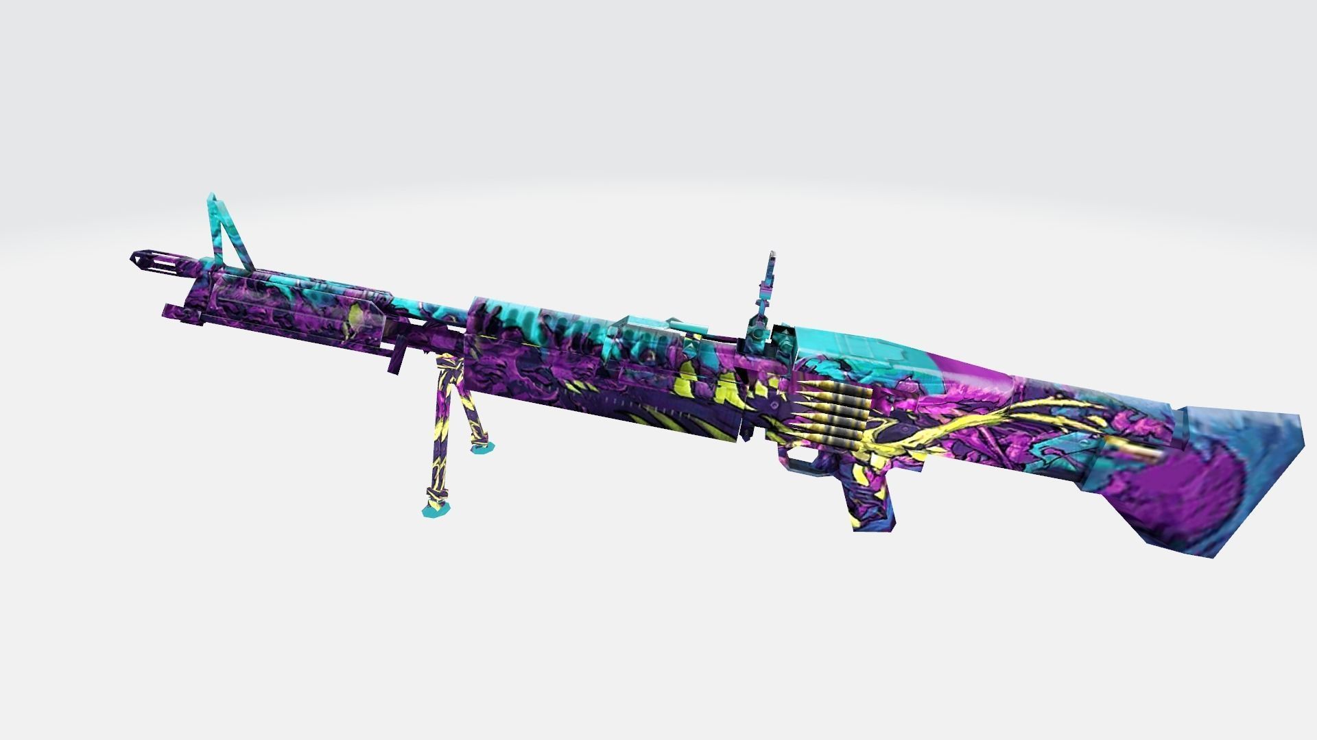 M60 Rifle Game Weapon 18x 3D model_35