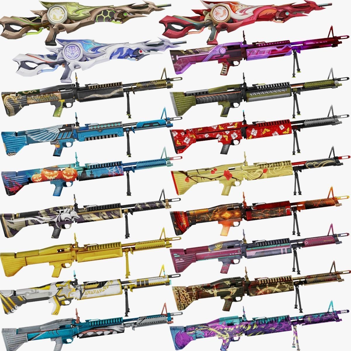 M60 Rifle Game Weapon 18x 3D model_2