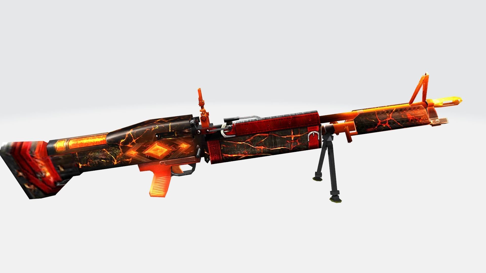 M60 Rifle Game Weapon 18x 3D model_11