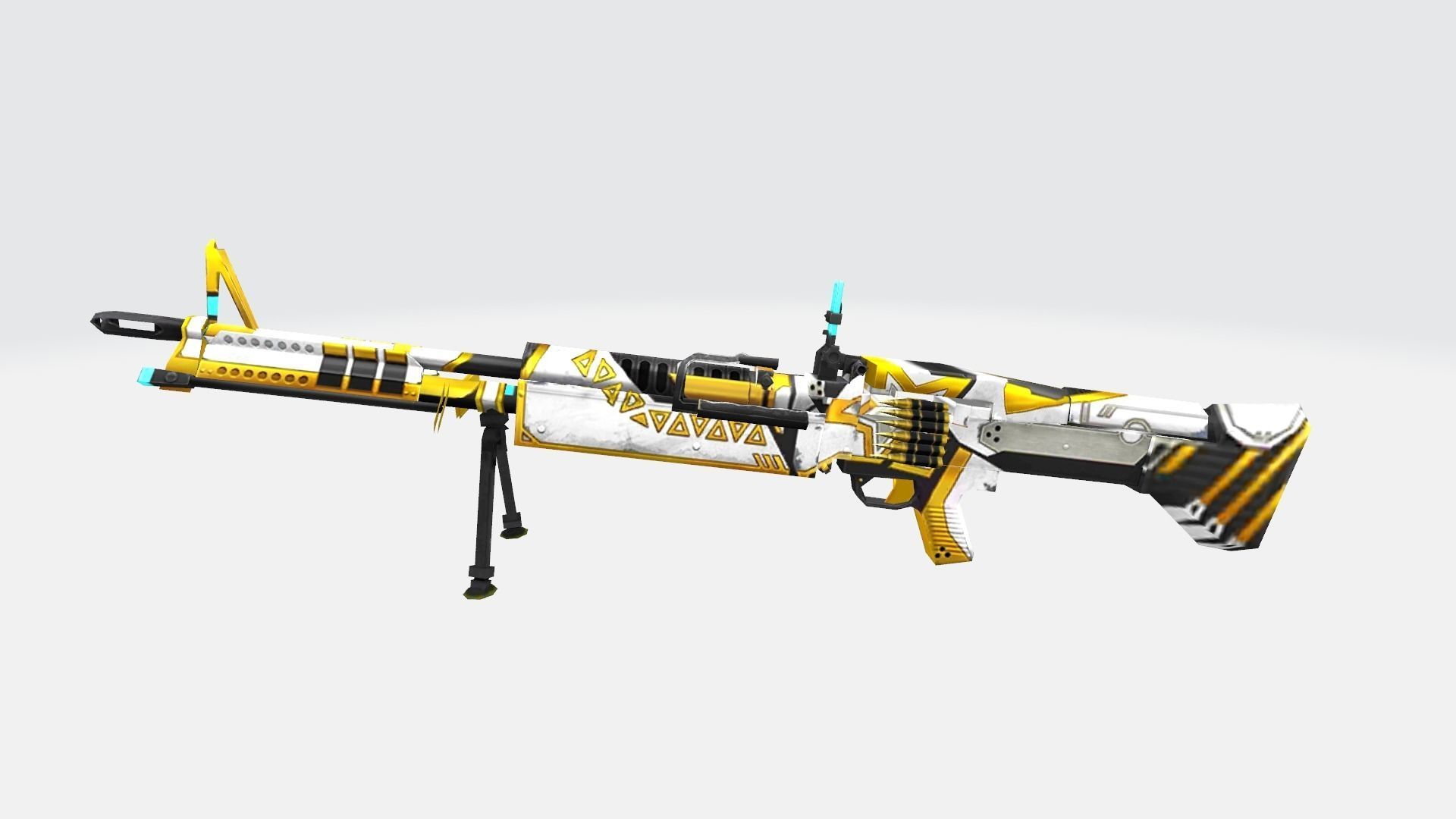 M60 Rifle Game Weapon 18x 3D model_14