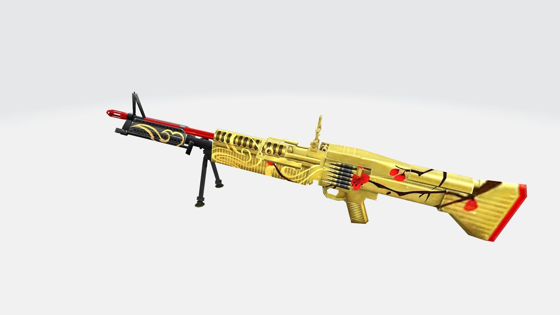 M60 Rifle Game Weapon 18x 3D model_23