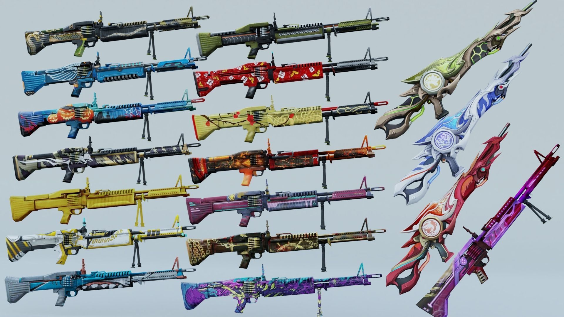 M60 Rifle Game Weapon 18x 3D model_1