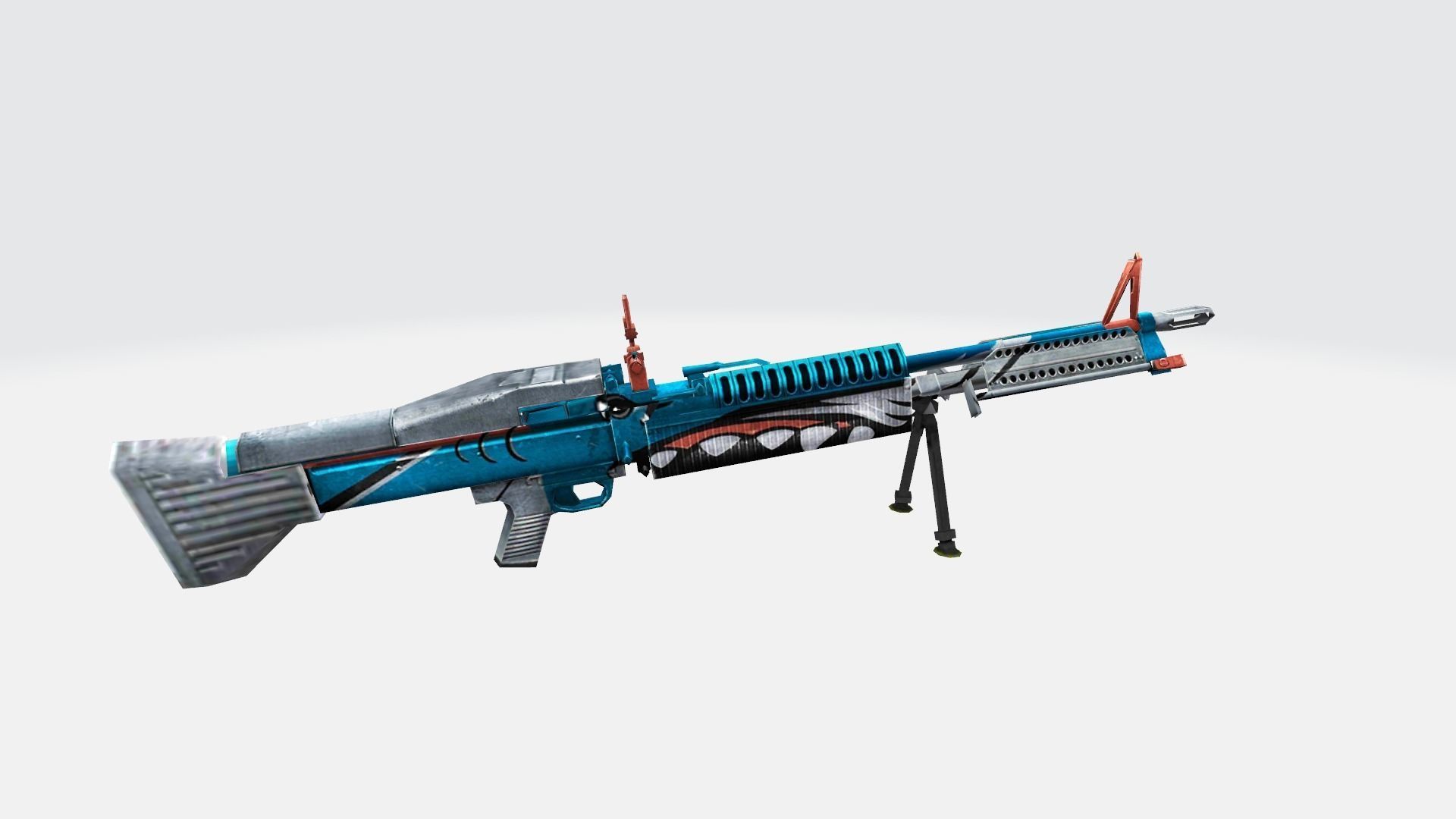 M60 Rifle Game Weapon 18x 3D model_7