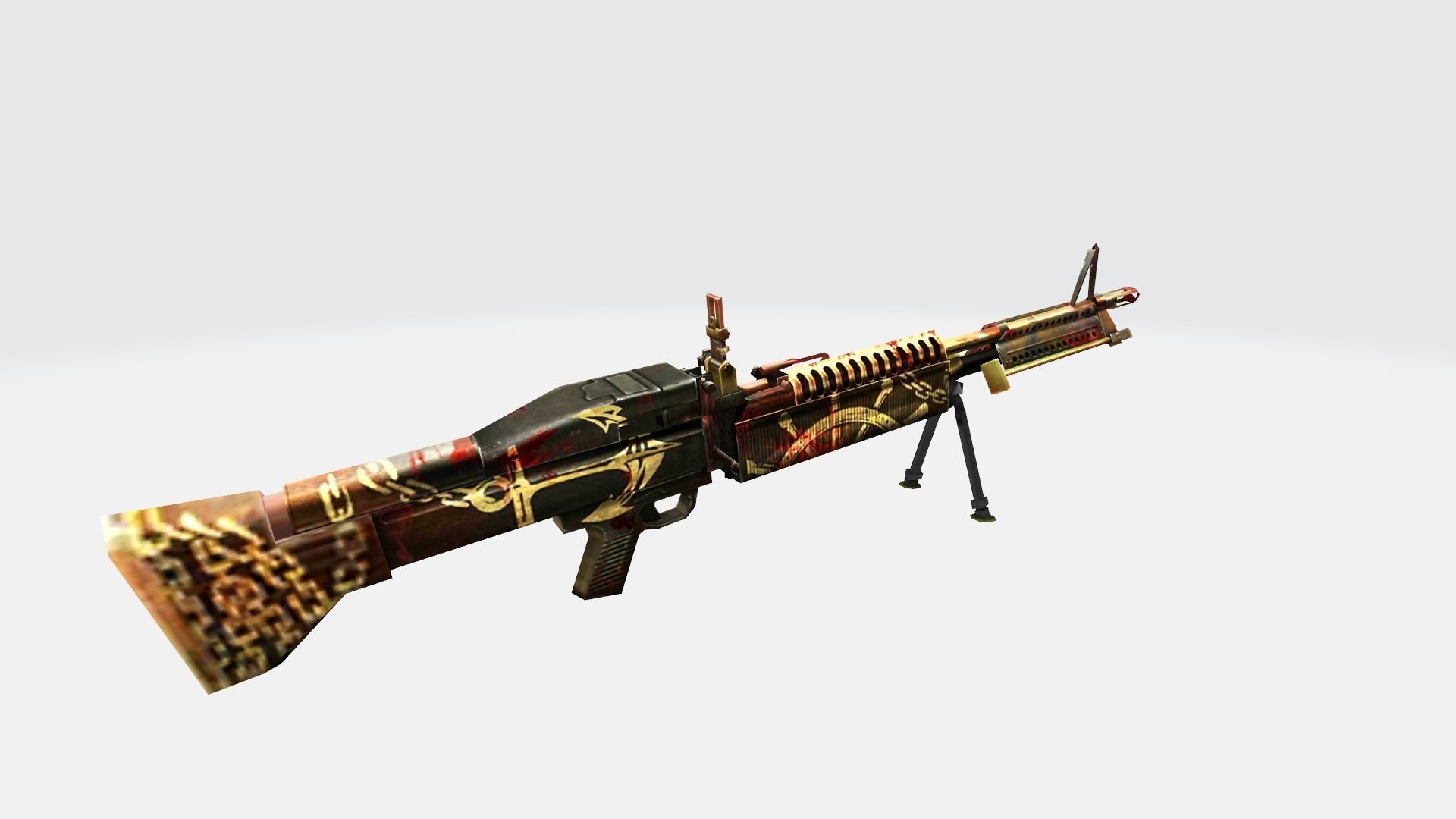 M60 Rifle Game Weapon 18x 3D model_43